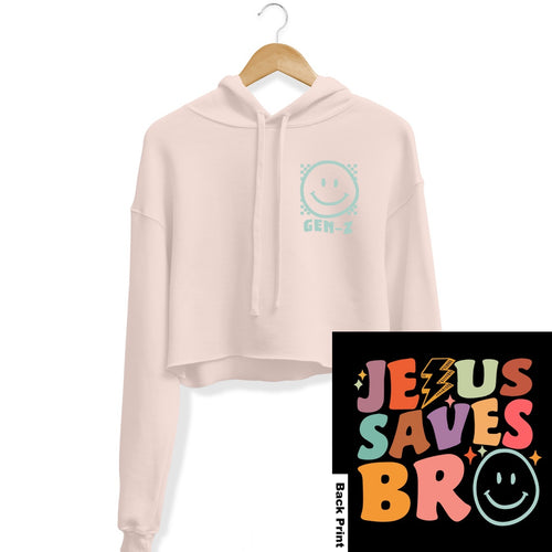 Women's | Jesus Saves Bro | Crop Hoodie