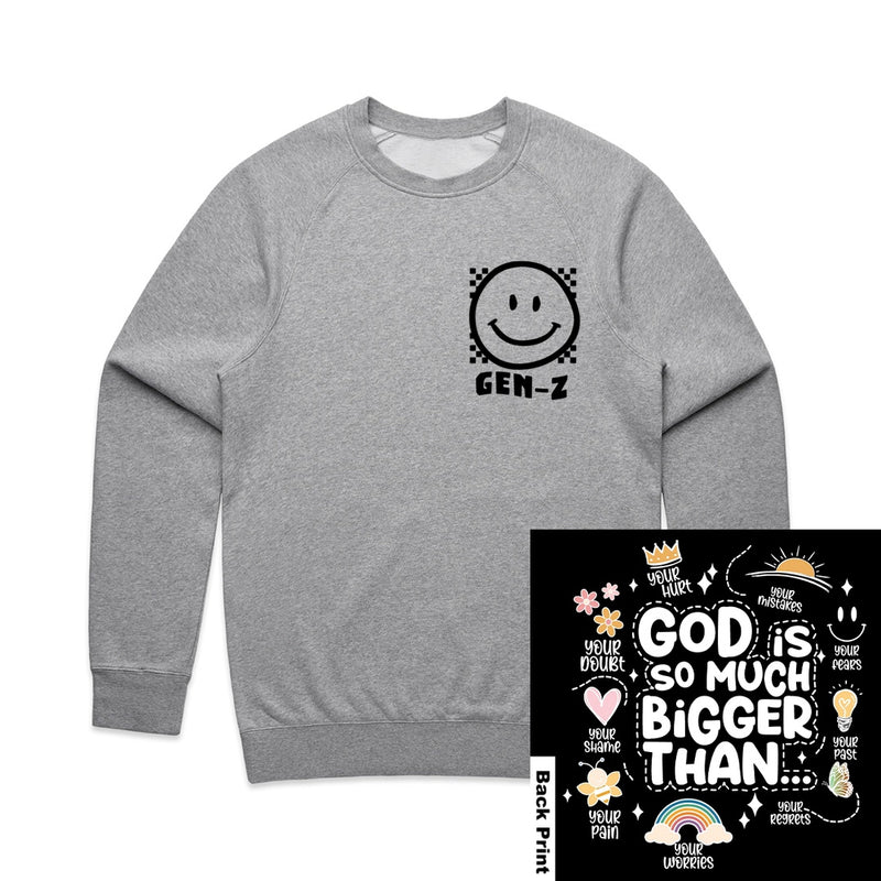 Load image into Gallery viewer, Unisex | God Is So Much Bigger Than | Crewneck Sweatshirt
