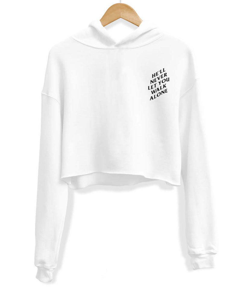Load image into Gallery viewer, Women&#39;s | Never Walk Alone | Crop Hoodie
