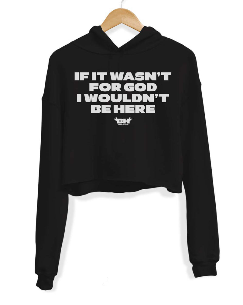 Load image into Gallery viewer, Women&#39;s | Wouldn&#39;t Be Here | Crop Hoodie
