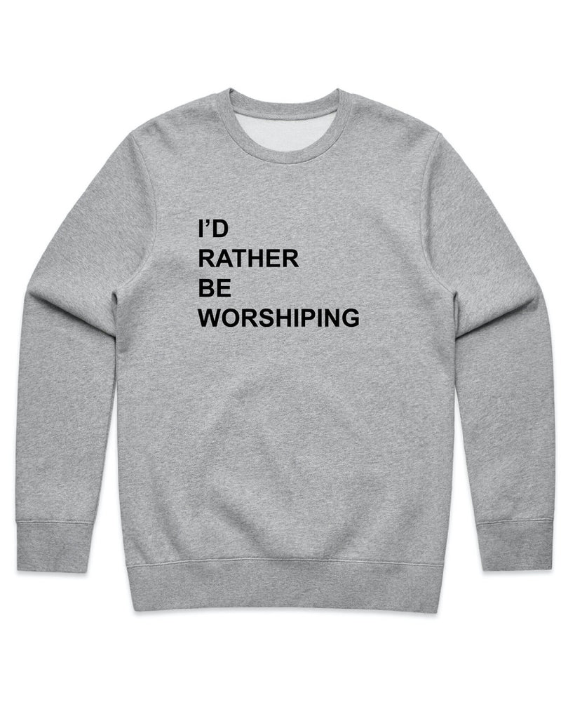 Load image into Gallery viewer, Unisex | I&#39;d Rather Be Worshipping | Crewneck Sweatshirt
