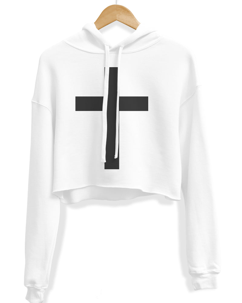 Load image into Gallery viewer, Women&#39;s | The Cross I Bare | Crop Hoodie
