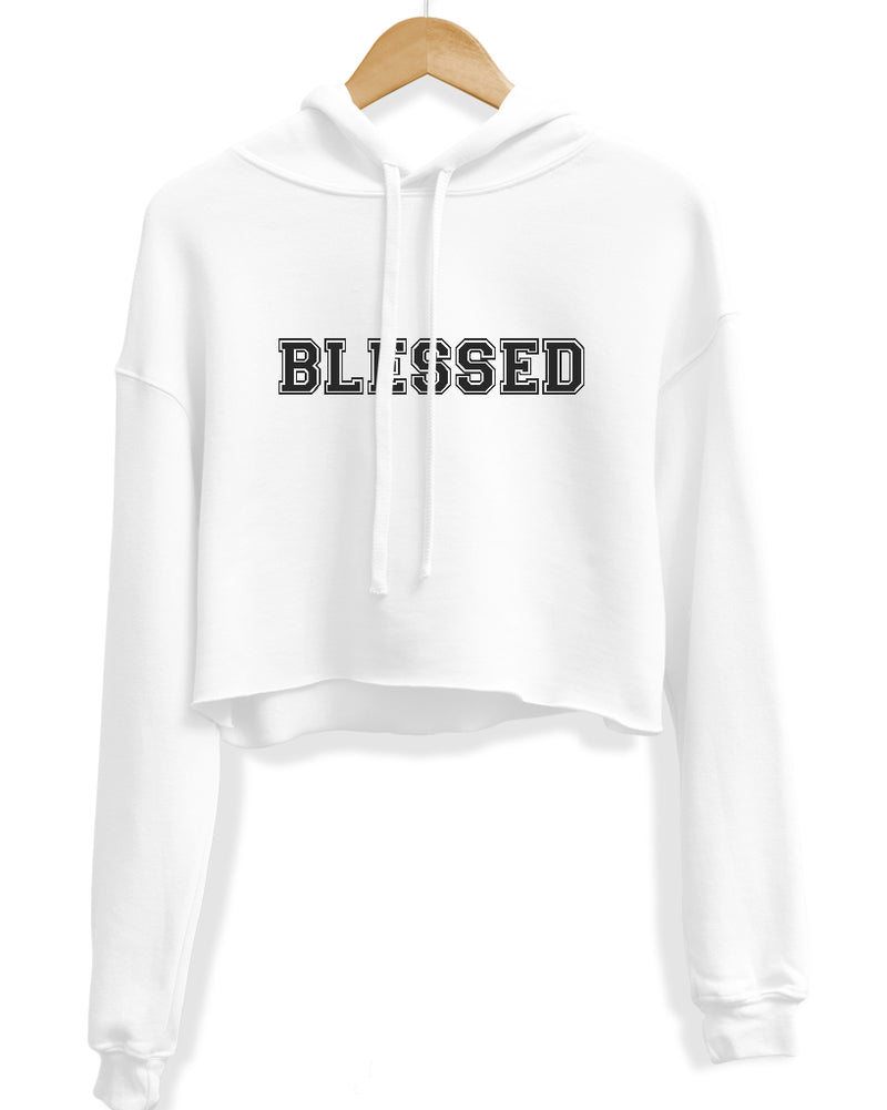 Load image into Gallery viewer, Women&#39;s | Blessed College Logo | Crop Hoodie
